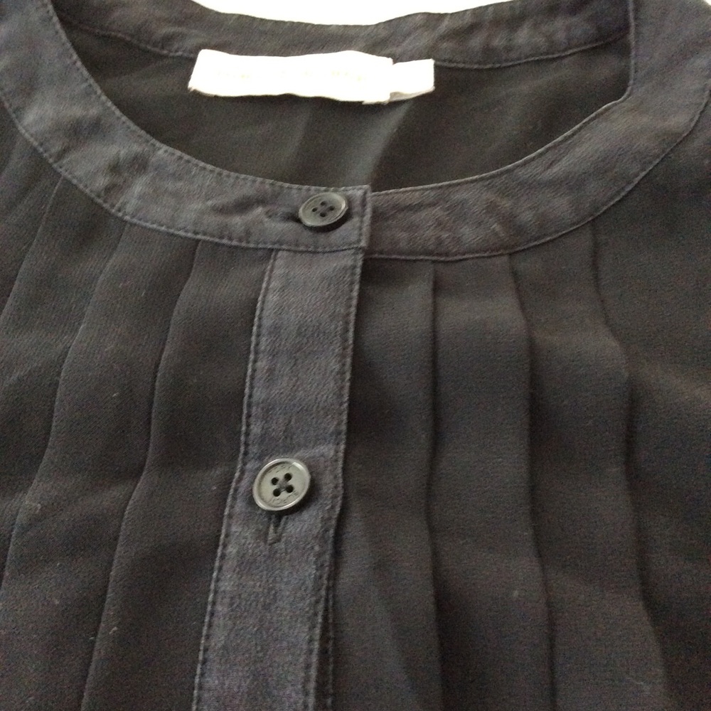 Tory Burch Sydney Black Pleated Silk Dress - Picture 12 of 16